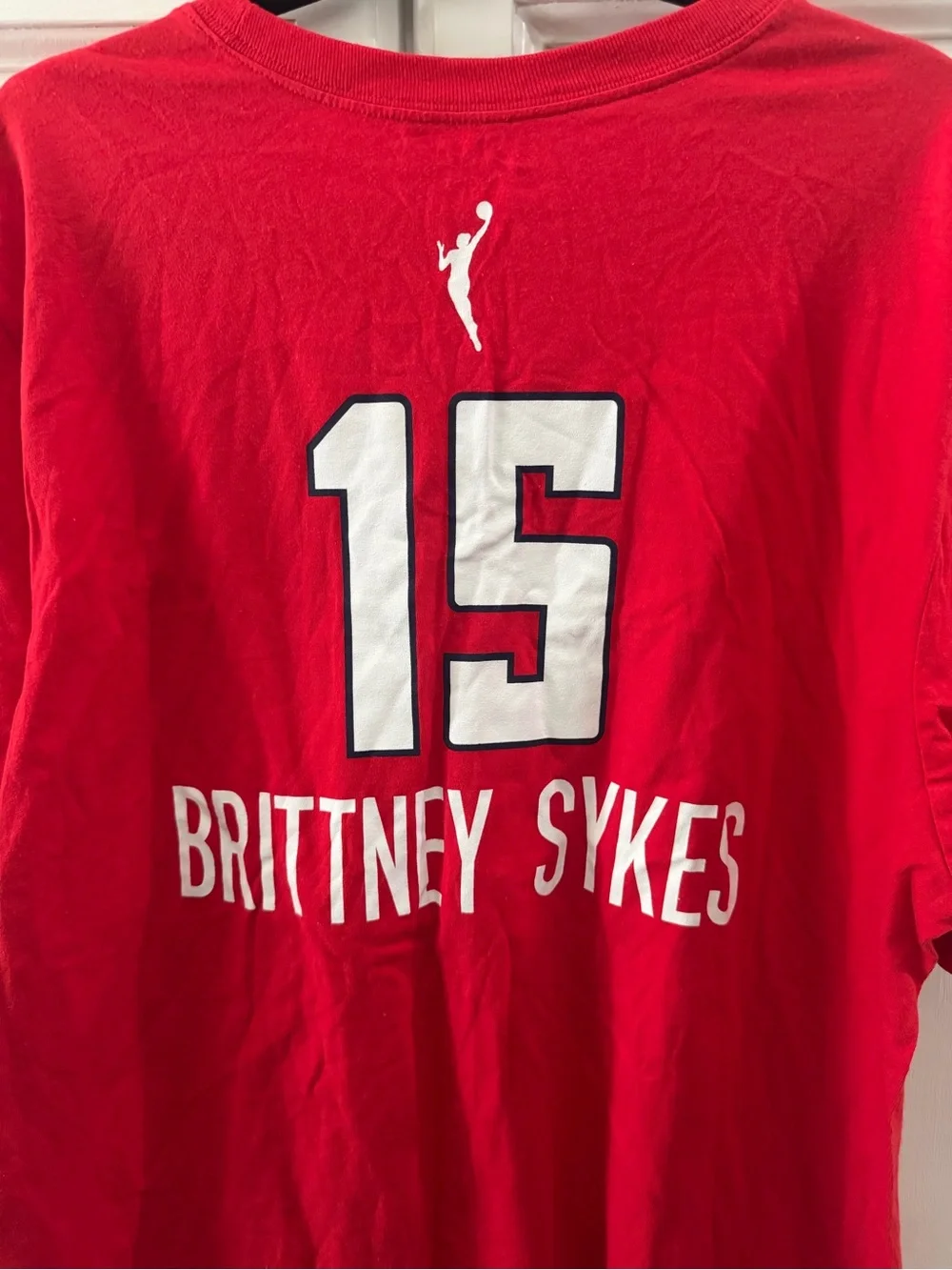 Washington Mystics Shirt Mens Red WNBA Basketball Delle Donne Nike